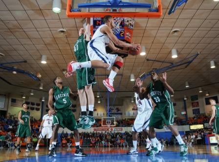 Nick Johnson of Findlay Prep on Friday night against Christ School.