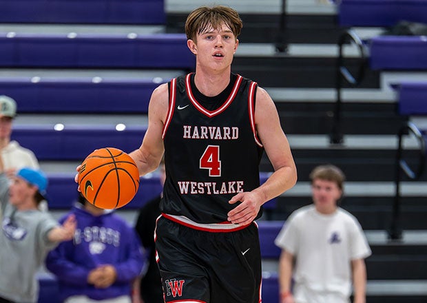 Five-star Duke signee Nikolas Khamenia has helped Harvard-Westlake win nine in a row, including a tournament win at Hoophall West. (Photo: Dave Argyle)