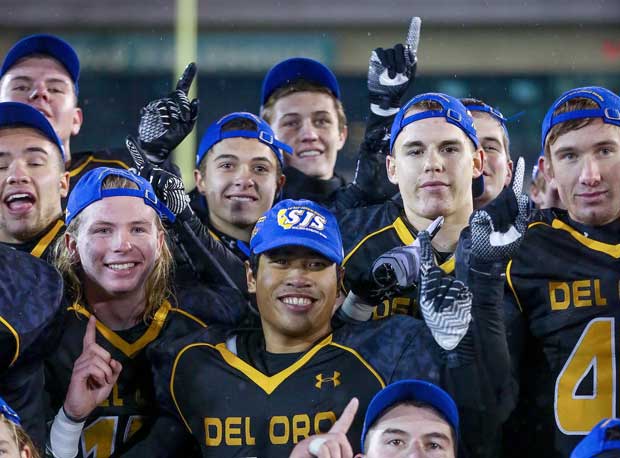 Del Oro celebrated a Sac-Joaquin Section title after a miraculous comeback.