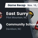 Football Game Recap: East Surry Cardinals vs. Community School of Davidson Spartans