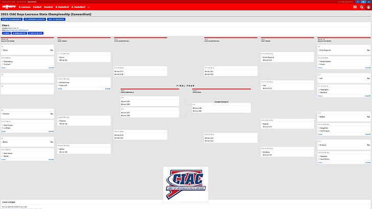 CIAC lacrosse postseason brackets