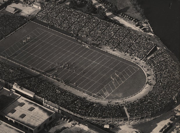 City Stadium, shown here some time in the late 1930's, packed in the fans.