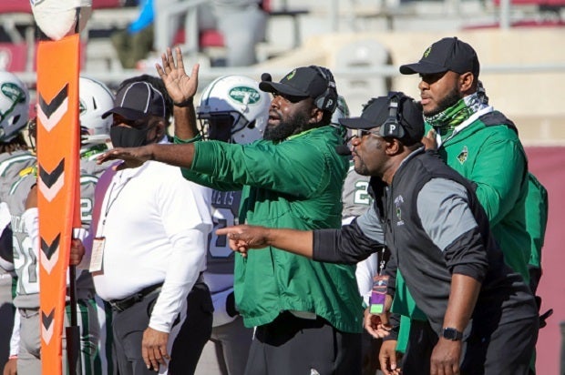 Miami Central named Jube Joseph, left, as its new football coach. The defensive coordinator replaces Roland Smith, middle, who left to join Mario Cristobal's staff at the University of Miami.