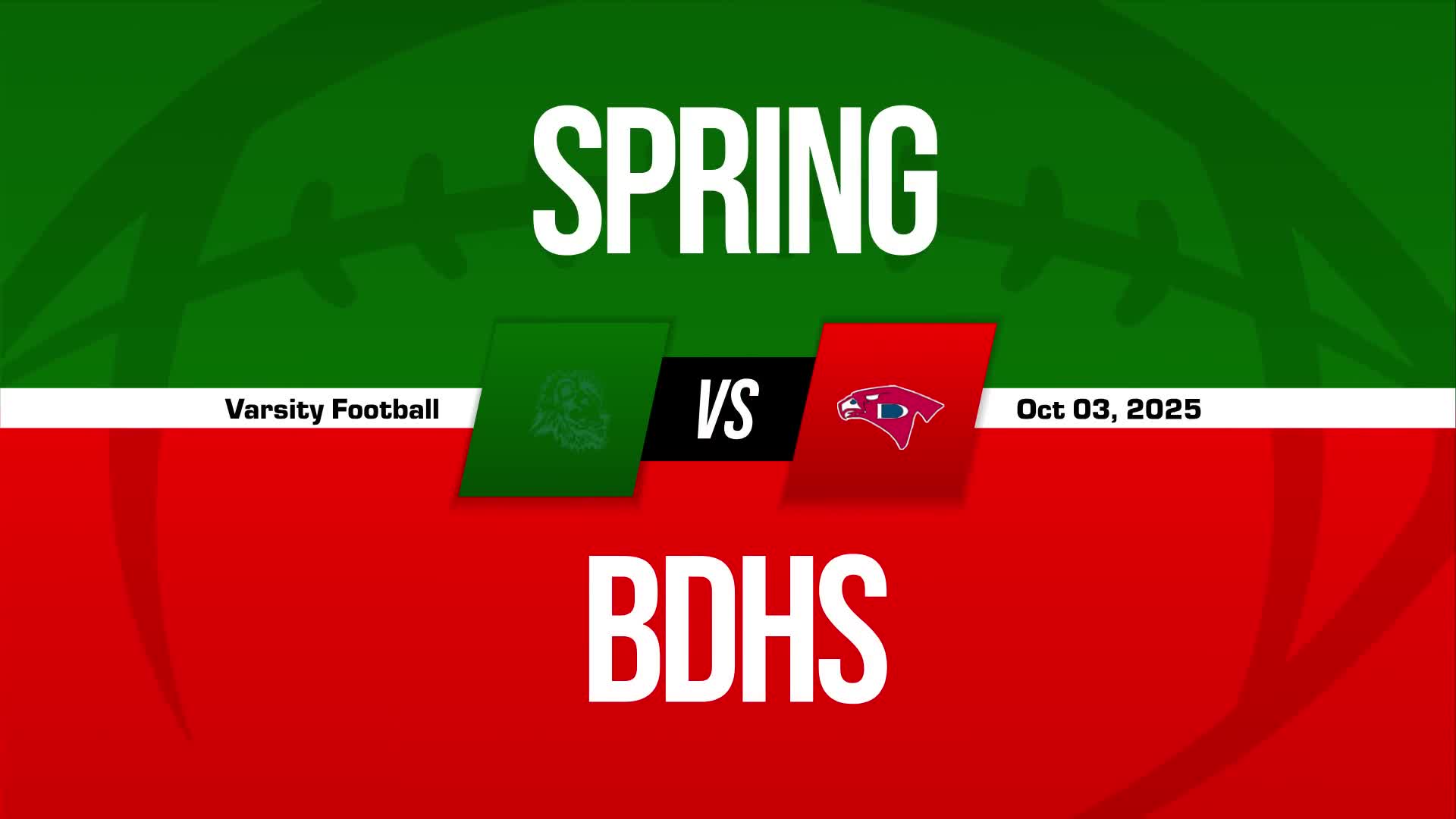 Football Game Preview: Spring Lions vs. Eisenhower Eagles