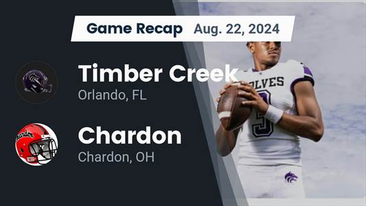 Football Recap: Chardon Starts Season with  Win Against Timber C