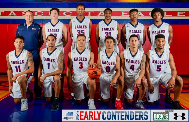 Head coach David Martinez and his 2015-16 Atascoita basketball squad