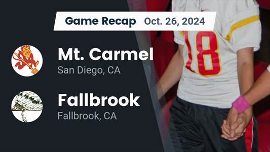 Football Recap: Fallbrook Drops Season-High Score on Mt. Carmel