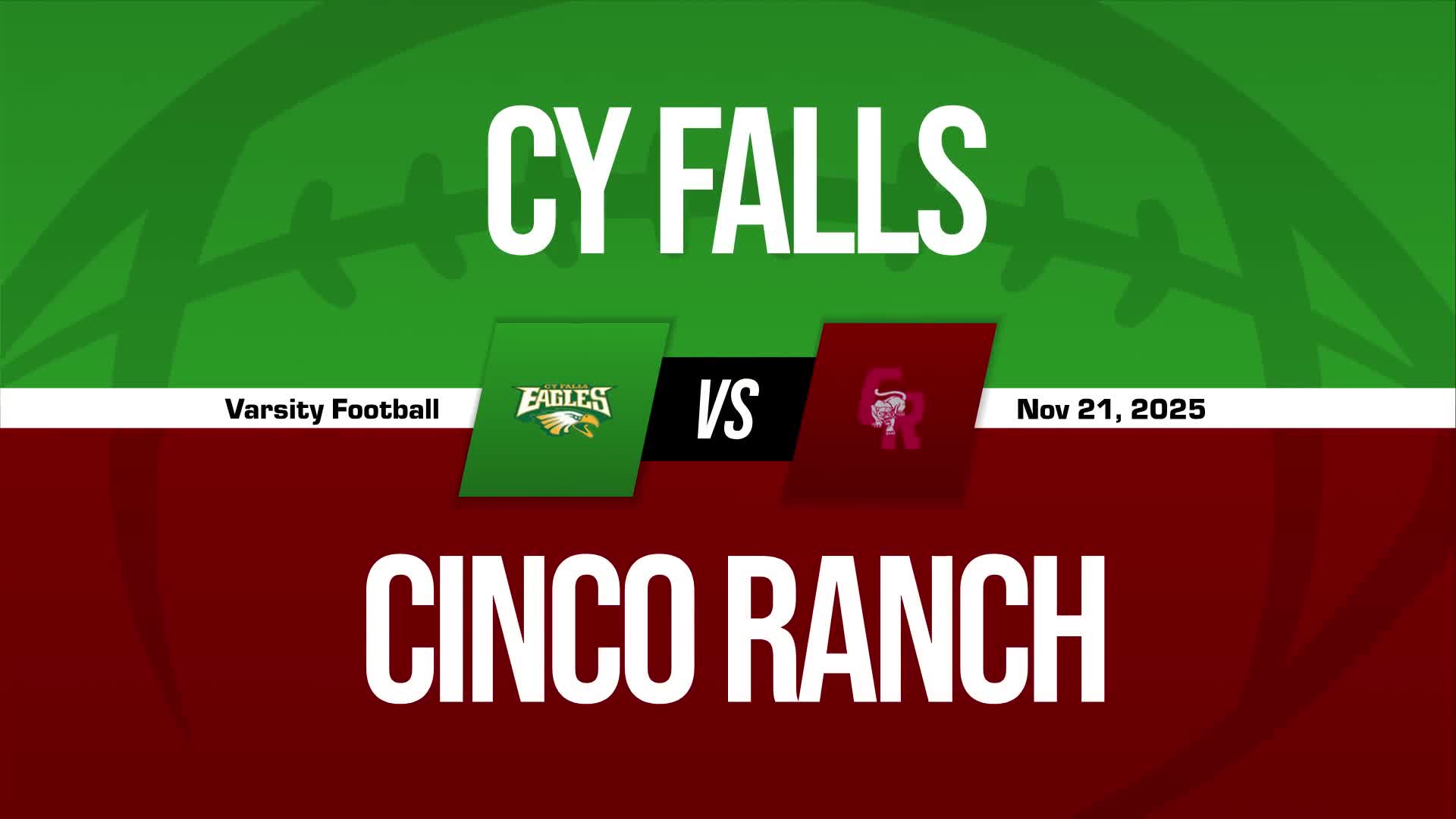 Football Game Preview: Cypress Falls Eagles vs. North Shore Mustangs + How To Watch