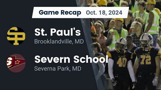 Football Recap: Lincoln Watkins and  Daniel Growney Pace Severn School Defense