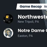 Football Game Recap: Notre Dame-Green Pond Crusaders vs. Northwestern Lehigh Tigers