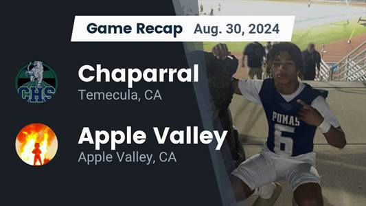 Football Recap: Chaparral Comes Up Short in High-Profile  Contes
