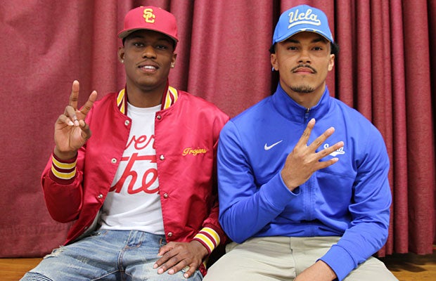 C.J. Pollard (USC) and Brandon Burton (UCLA) were teammates at Serra (Gardena, Calif.) but will soon be rivals.