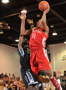 Xavier Johnson went in for two of
his 12 points on Friday.