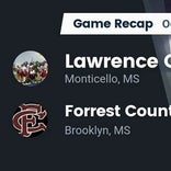 Football Game Recap: Forrest County Agricultural Aggies vs. Lawrence County Cougars
