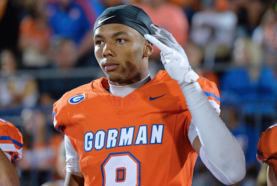 Oregon-bound Hayden Stepp is rated as the top player in the state of Nevada and looks to lead Bishop Gorman into national contention in 2026. (PHOTO: Jules Karney)