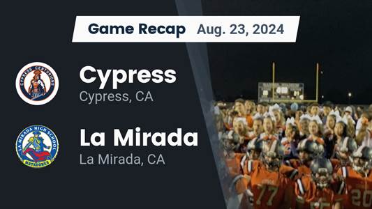 Football Game Preview: Cypress Plays at Home