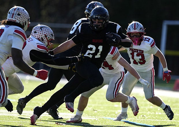 MaxPreps New Hampshire Player of the Year Brody Helton in action during the state championship game victory over Pinkerton. (PHOTO: Donnie Mendell)