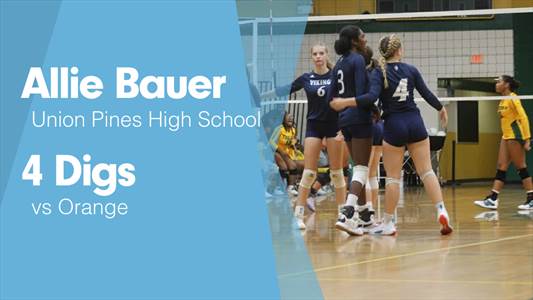 Allie Bauer Game Report: vs Lee County