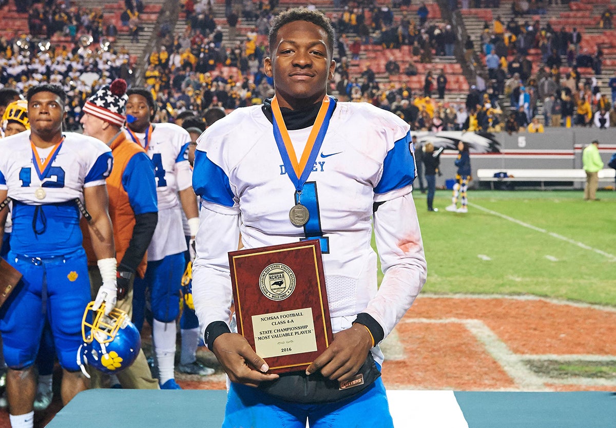 Hendon Hooker won two state championships and accounted for 103 touchdowns at Dudley High School in Greensboro. (Photo: Alik McIntosh)