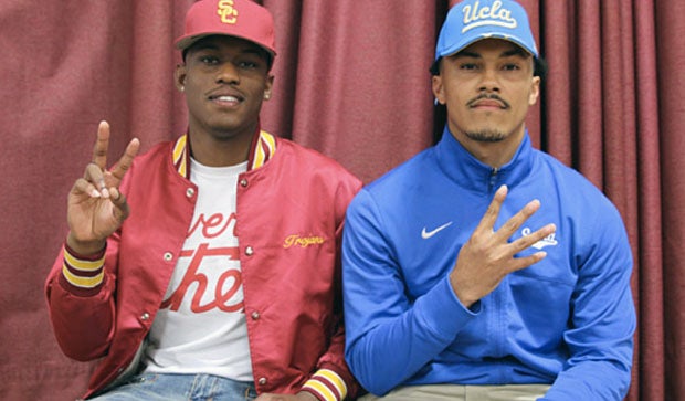 C.J. Pollard (USC) and Brandon Burton (UCLA) were teammates at Serra (Gardena, Calif.) but will soon be rivals.