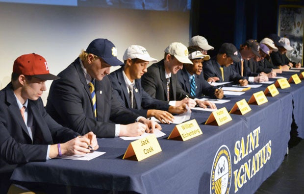 Wonder how long it took the St. Ignatius (Cleveland) principal to introduce all these gents?