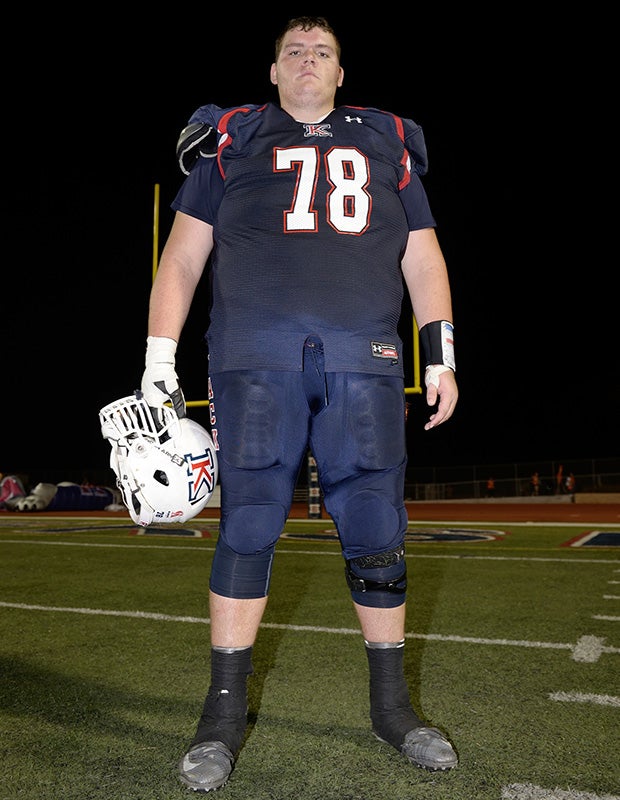 Krahn is probably the world's biggest football player at 7-foot, 440 pounds.