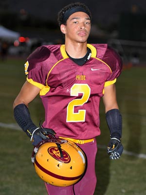 Receiver Jalen Brown had two touchdown receptions.