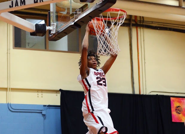 Deyonta Davis did plenty of this for Spiece Indy Heat in Nike EYBL play Saturday.