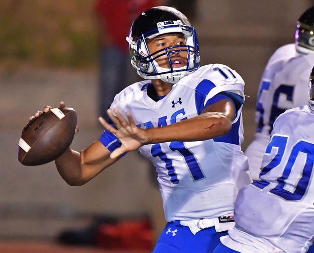 IMG Academy quarterback Kellen Mond threw for over 400 yards and accounted for five touchdowns - four passing and one on the ground.