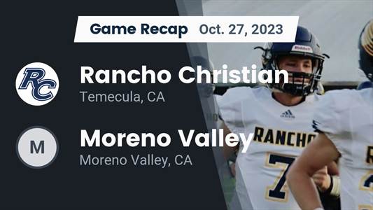 Rancho Christian beats Moreno Valley for their third straight win
