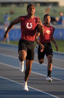 Romantay McClain could make a serious
mark or two on the state-meet record
book.