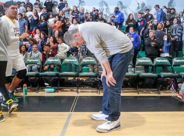 Cancer-stricken Danny O'Fallon can barely stand shortly after his Roybal team won its first Los Angeles Section championship in school history last month. 