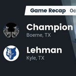 Boerne-Champion vs. Lehman