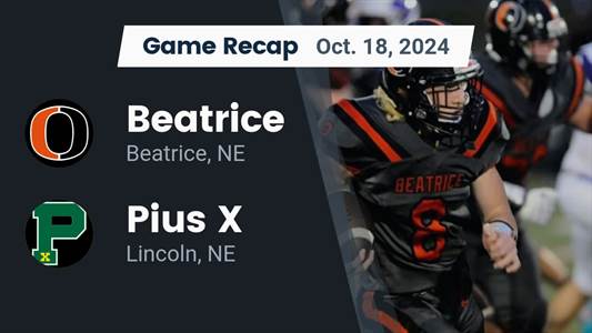 Football Recap: Pius X Falls Despite Strong Effort from  Joseph Andreasen