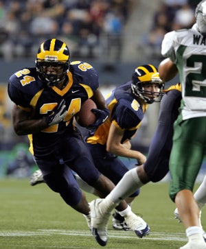 JR Hasty rushed for 272 yards and four TDs
the night Bellevue defeated De La Salle.