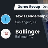 Football Game Preview: San Angelo Texas Leadership Charter Academy Eagles vs. Ballinger Bearcats