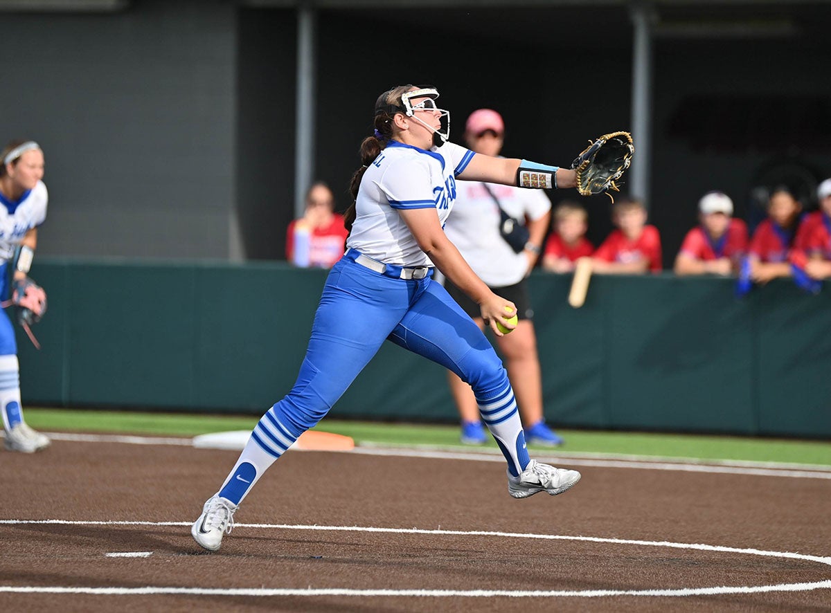 Macie Bryant of Barbers Hills is the Junior National Player of the Year after striking out 342 batters and winning 32 games against some of the best competition in the nation. (PHOTO: Jo Ann Nowak)