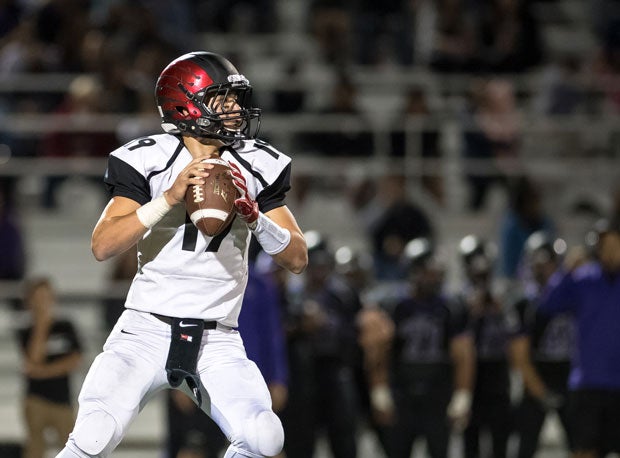 Murietta Valley quarterback Hank Bachmeier threw for 408 yards and 7 TDs in a 70-62 win Friday over Oaks Christian.