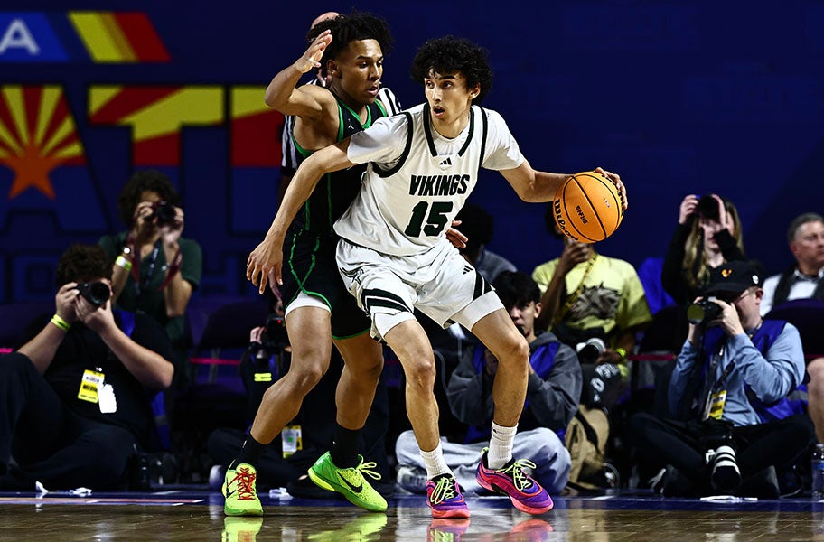 Regarded as a three-star prospect, Rider Portela is the son of head coach Ray Portela for the Vikings. (PHOTO: Kevin French)