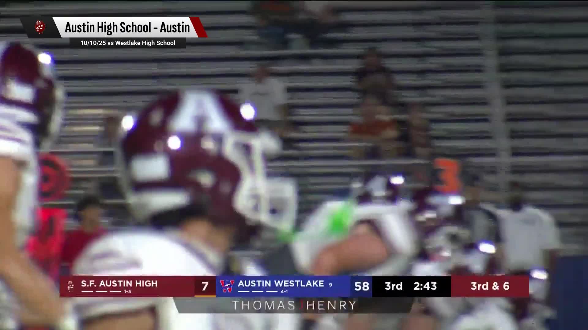 Football Recap: Lake Travis'  Win  on Thursday Extends Winning Streak to Ten + How To Watch