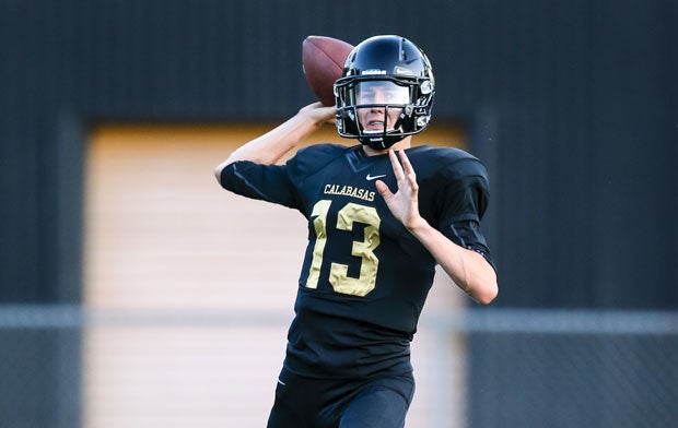 Calabasas' Tristan Gebbia threw for 451 yards and five TDs.