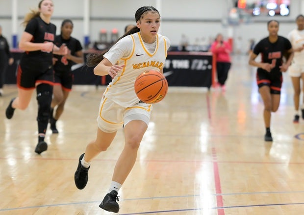 Jaylah King scored 21 as No. 2 Bishop McNamara upset No. 1 Ontario Christian 57-55 on Friday at the Hoophall Classic. (FILE PHOTO: Darin Sicurello)