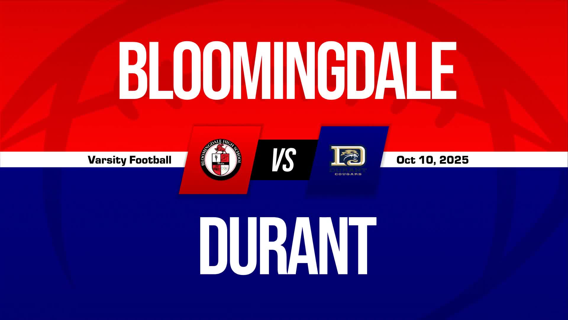 Football Recap: Bloomingdale's Luck Changes for the Better  on Friday + How To Watch