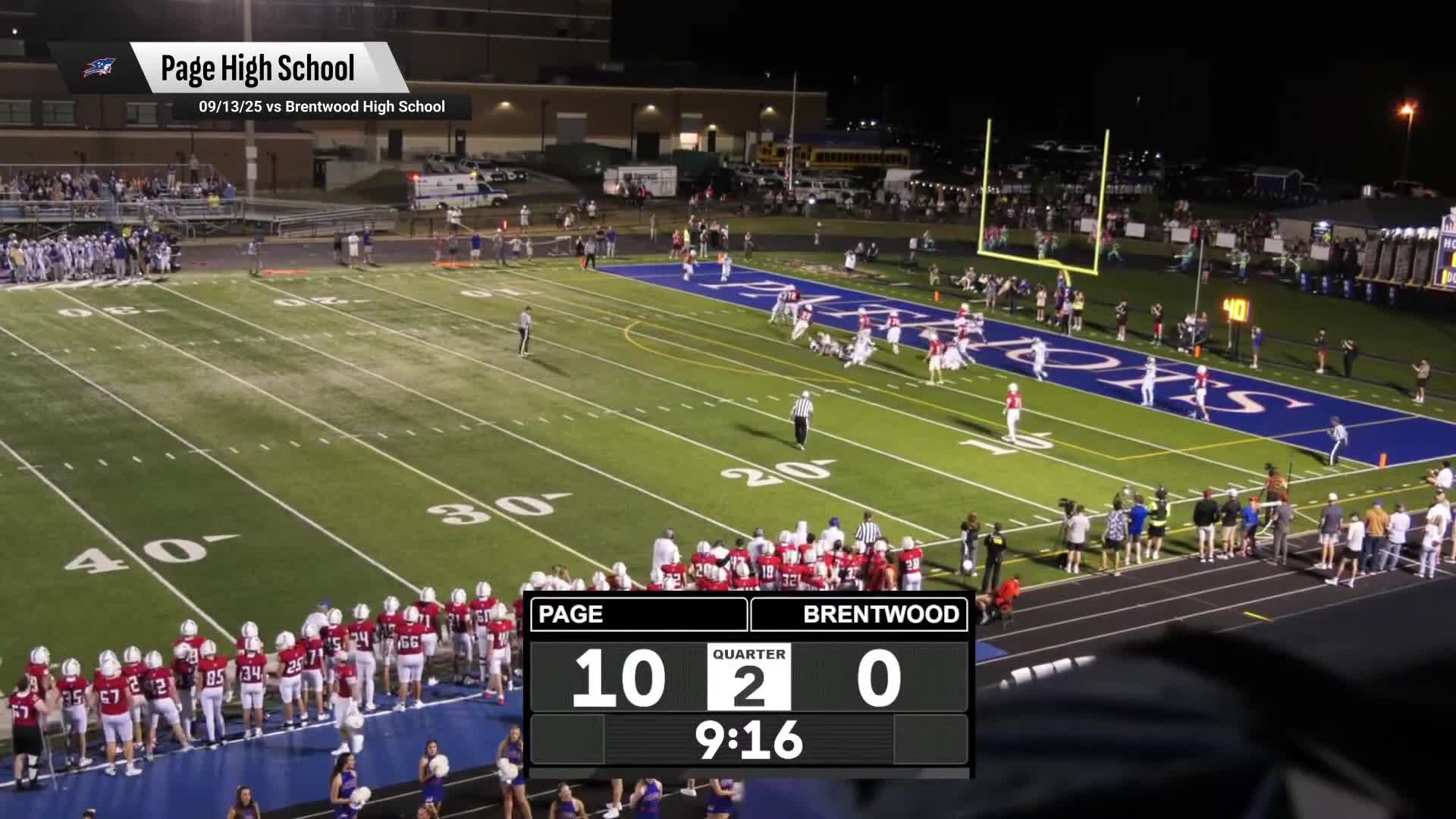 Football Recap: Page Picks Up Ninth Consecutive  Victory