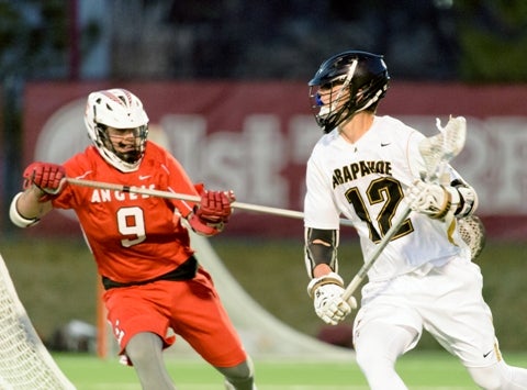 Senior Keenan Moffitt, 12, has racked up 41 goals and 12 assists for Arapahoe this season. The Warriors take on top-seeded Regis Jesuit for the Class 5A state title Friday.