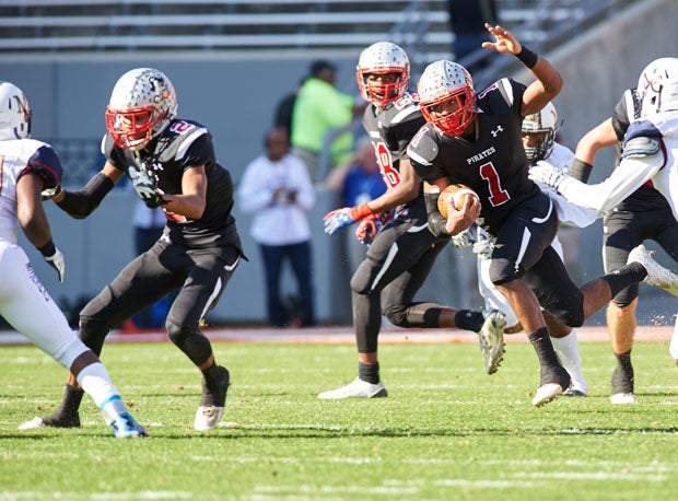 Javon Leake (1) rushed for 25 touchdowns last season for Page.