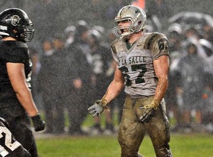 Dylan Wynn has only played two games in college at Oregon State so he didn't make the list of De La Salle starters. It won't be long before he does.