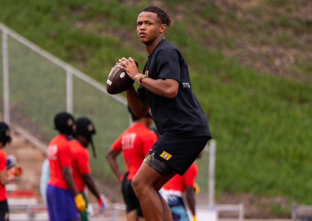 Jadyn Davis in action at the prestigious Elite 11 quarterback competition over the summer.