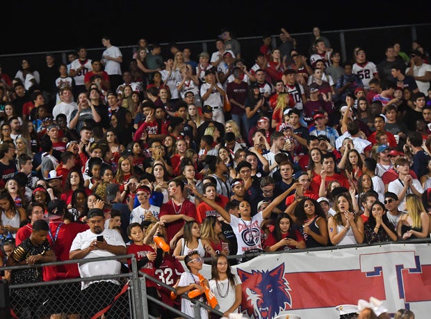 The fans were jammed in and around Centennial's home stadium.
