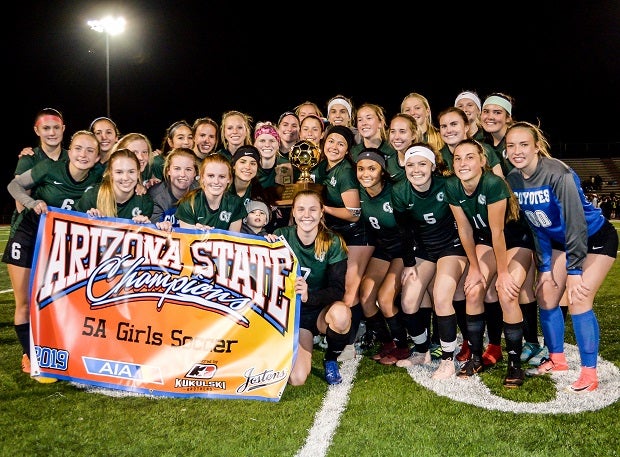 Campo Verde celebrates its Arizona 5A championship win over Millennium.